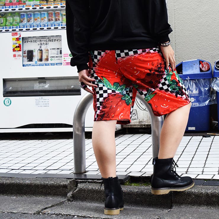 チェックストロベリーハーフパンツ ハーパン 半ズボン[品番