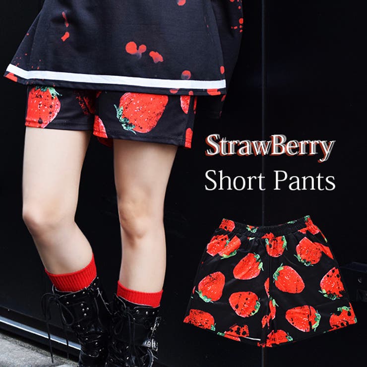 お買い得商店街 イチゴショーパン ショートパンツ ショーパン[品番：ACDW0001491 パンツ