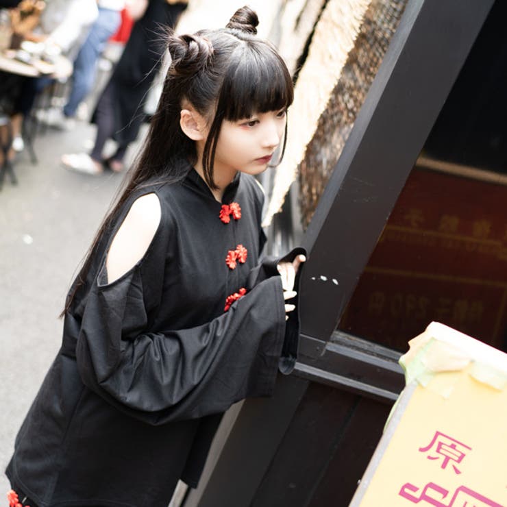 オープンショルダーボタンチャイナt Tシャツ 長袖 品番 Acdw Acdcrag エーシーディーシーラグ のレディースファッション 通販 Shoplist ショップリスト