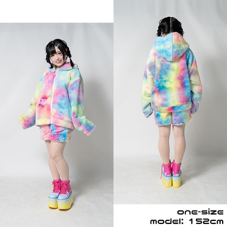 モコモコジップパーカー フェイクファー フーディ[品番：ACDW0001824
