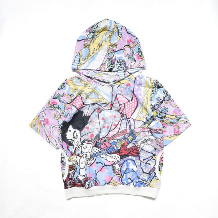 セール(SALE)開催中！ファッション通販 DESCENTE 総柄 和柄 浮世絵 パーカー ジャケット・アウター ジャケット・アウター