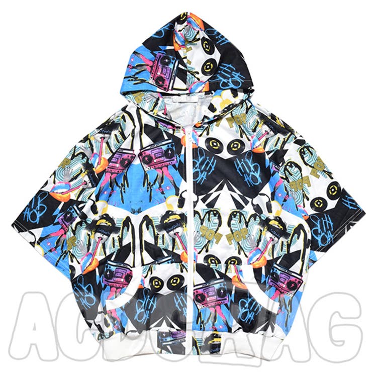 HIP HOPロゴ ZIP半袖パーカー[品番：ACDW0000691]｜ACDCRAG（エーシー