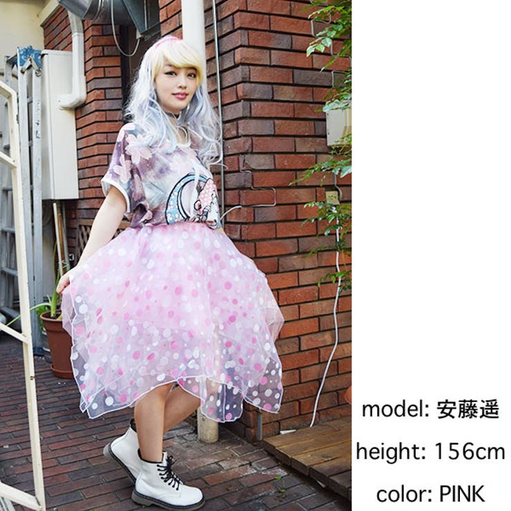 ドットチュールスカート ドット ドット柄[品番：ACDW0000401
