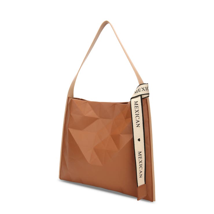 MEXICAN スカーフ付き菱形モチーフ3Dデザイントートバッグ 大容量 | MEXICAN | 詳細画像19 