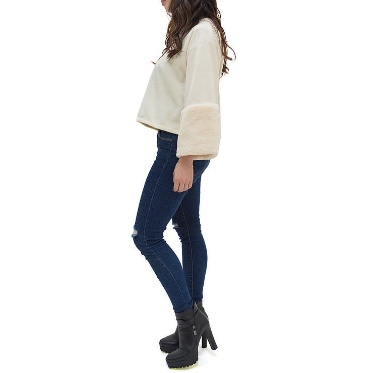 フェイクウール袖ファープルオーバー | A.NATALY | 詳細画像12