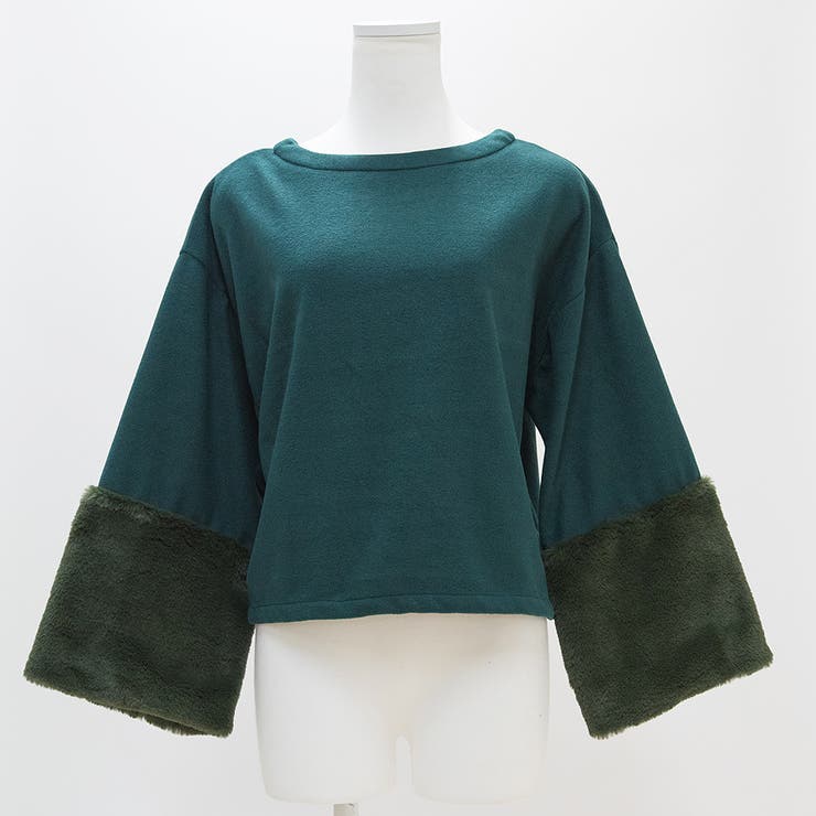 フェイクウール袖ファープルオーバー | A.NATALY | 詳細画像2