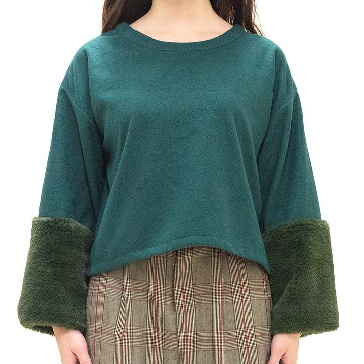 フェイクウール袖ファープルオーバー | A.NATALY | 詳細画像6