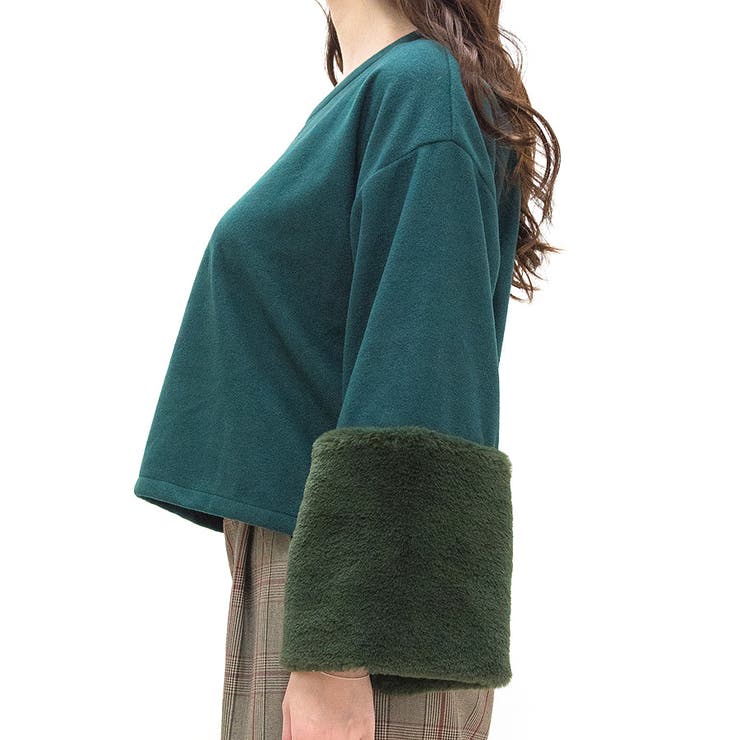 フェイクウール袖ファープルオーバー | A.NATALY | 詳細画像7