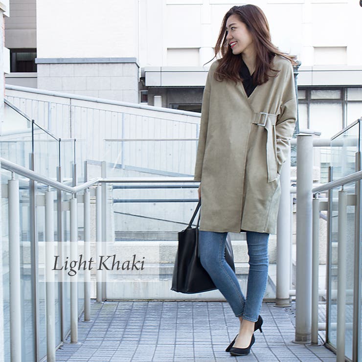 スエードノーカラータイロッケンコート | A.NATALY | 詳細画像5 