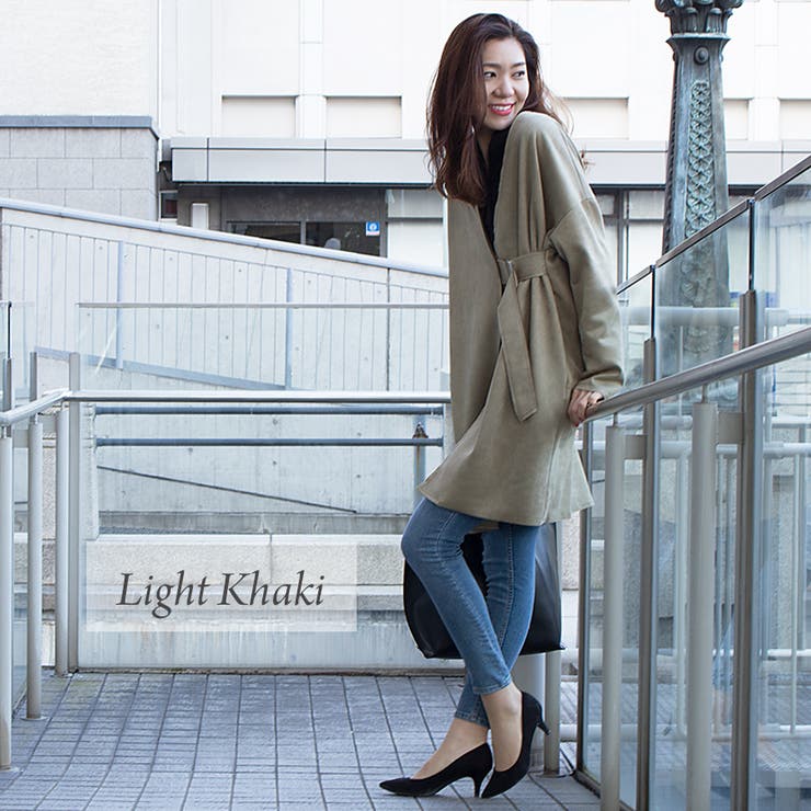 スエードノーカラータイロッケンコート | A.NATALY | 詳細画像6 