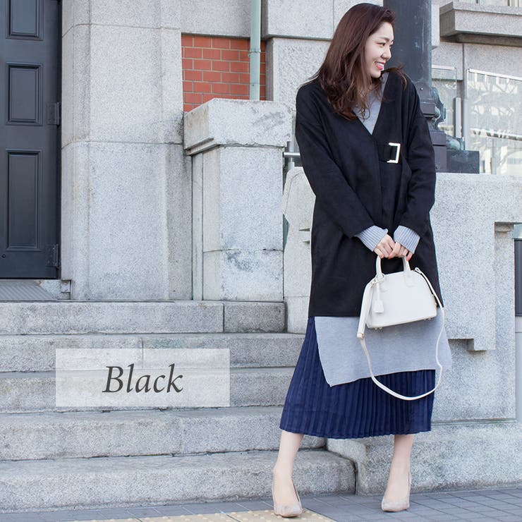 スエードノーカラータイロッケンコート | A.NATALY | 詳細画像8 