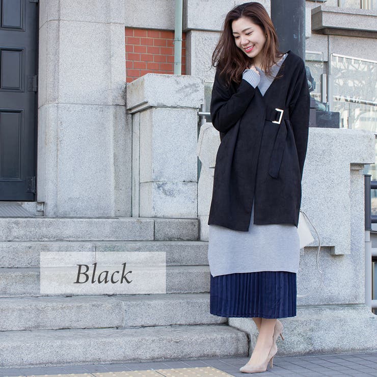 スエードノーカラータイロッケンコート | A.NATALY | 詳細画像9 