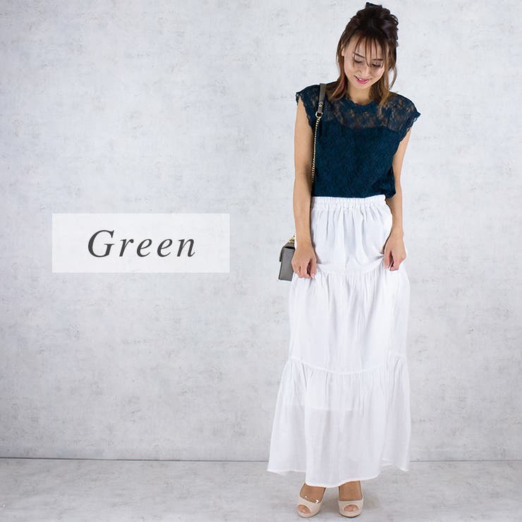 総レースフレンチスリーブプルオーバー[品番：ACTW0003487]｜A.NATALY