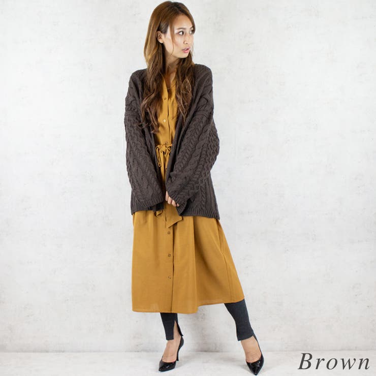 クロエ 国内正規 アルパカ100％ ケーブルニット ロングカーディガン