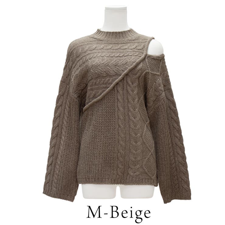 編地切替オープンショルダーニット | A.NATALY | 詳細画像10