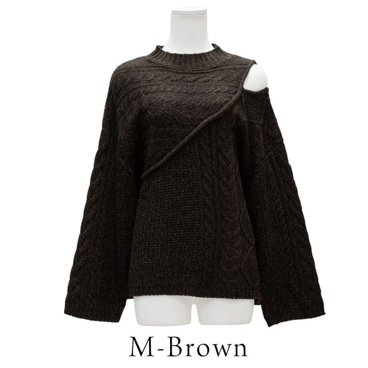 編地切替オープンショルダーニット | A.NATALY | 詳細画像11