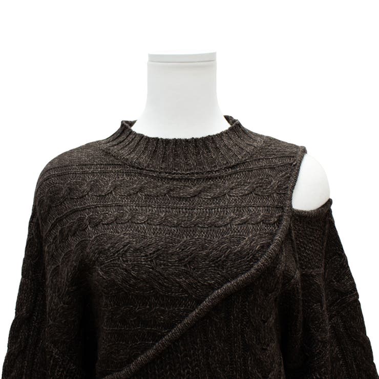 編地切替オープンショルダーニット | A.NATALY | 詳細画像15