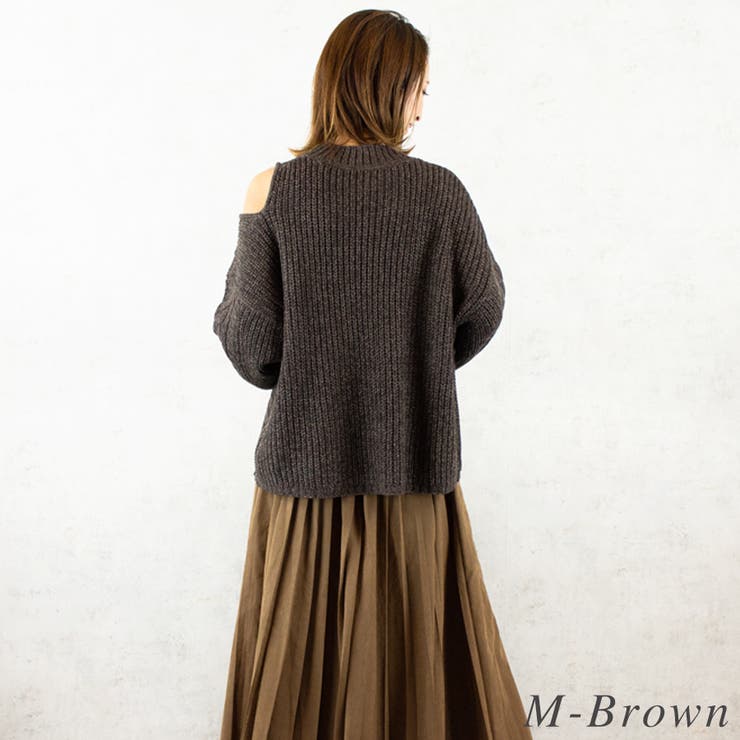 編地切替オープンショルダーニット | A.NATALY | 詳細画像5