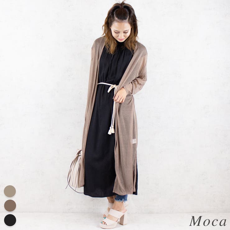 モカ | シアーニットソーロングカーディガン | A.NATALY