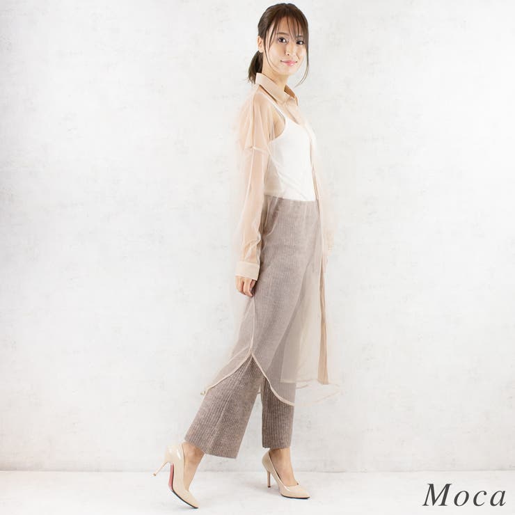 杢ストレッチリブフレアパンツ | A.NATALY | 詳細画像7 