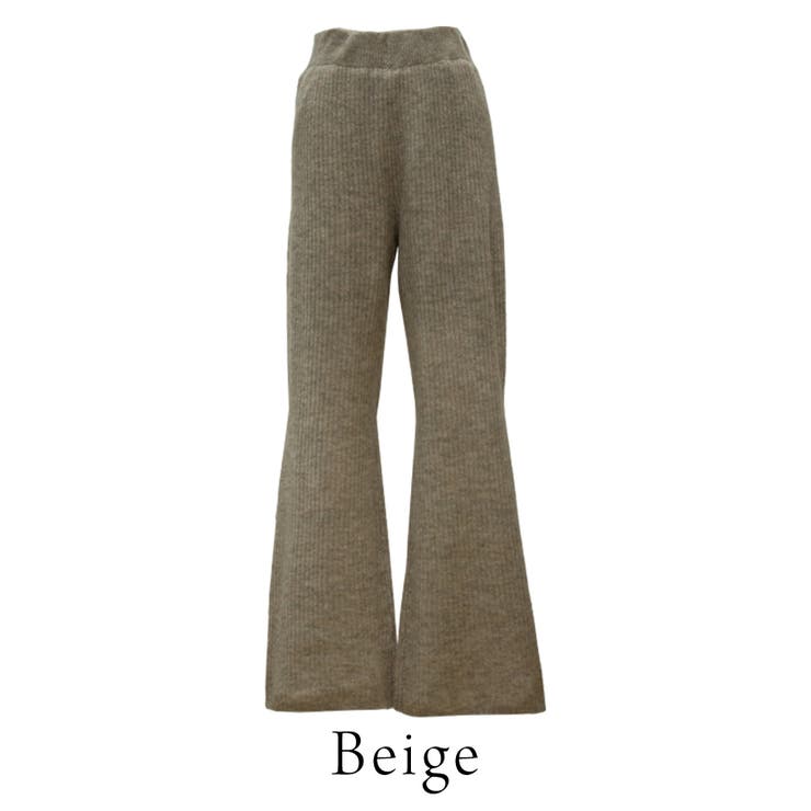 杢ストレッチリブフレアパンツ | A.NATALY | 詳細画像10 