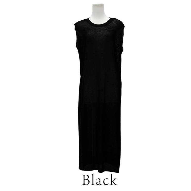 麻タッチ片畦ノースリワンピース | A.NATALY | 詳細画像9 