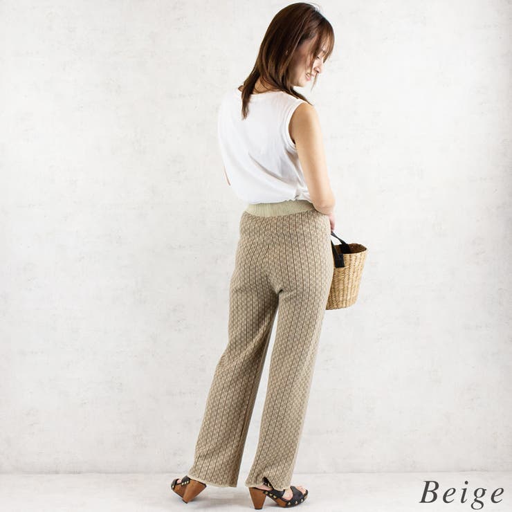 アクリルジャガードストレートパンツ | A.NATALY | 詳細画像2 