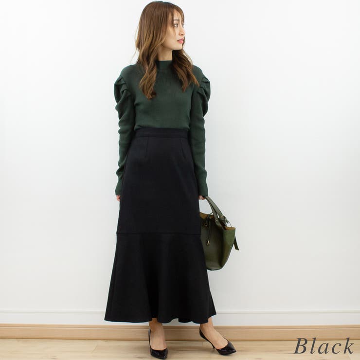 ツイル裾切替えマーメイドスカート | A.NATALY | 詳細画像1 