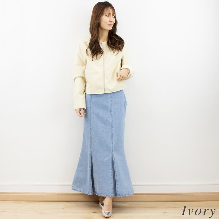 フェイクレザーノーカラージャケット | A.NATALY | 詳細画像4 
