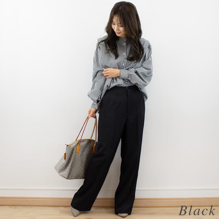 リネンライクストレートタックパンツ | A.NATALY | 詳細画像8 