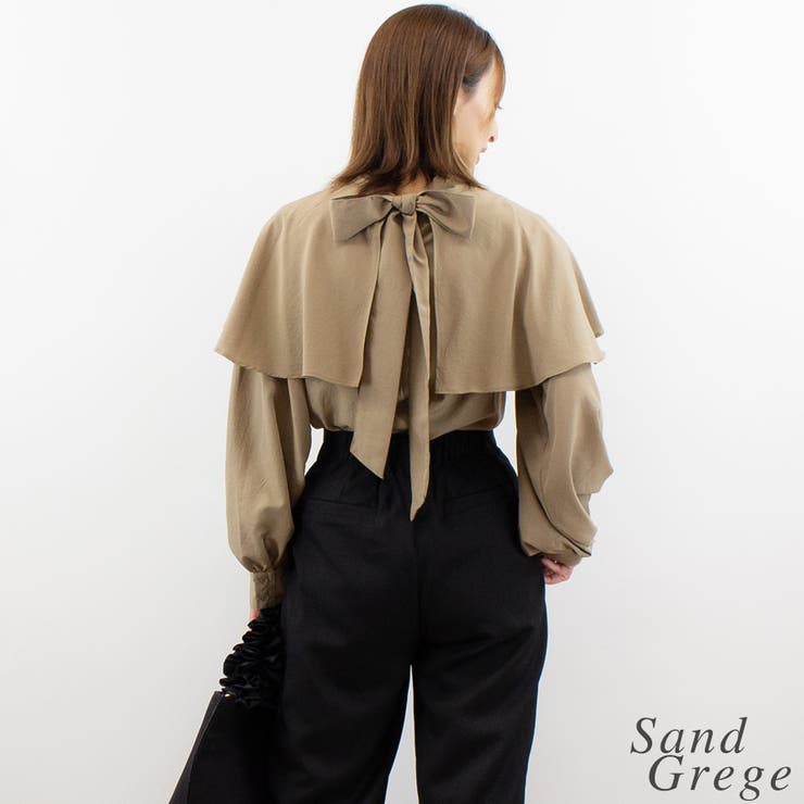 バックリボンケープブラウス | A.NATALY | 詳細画像5 