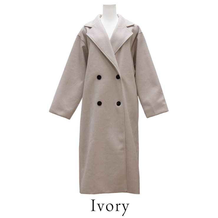 フェイクウールダブルチェスターコート | A.NATALY | 詳細画像9 