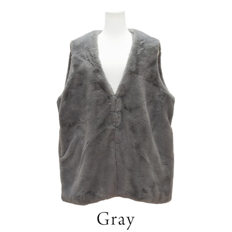 フェイクファーミドル丈ジレ | A.NATALY | 詳細画像10