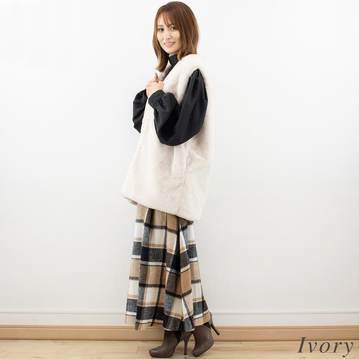 フェイクファーミドル丈ジレ | A.NATALY | 詳細画像2