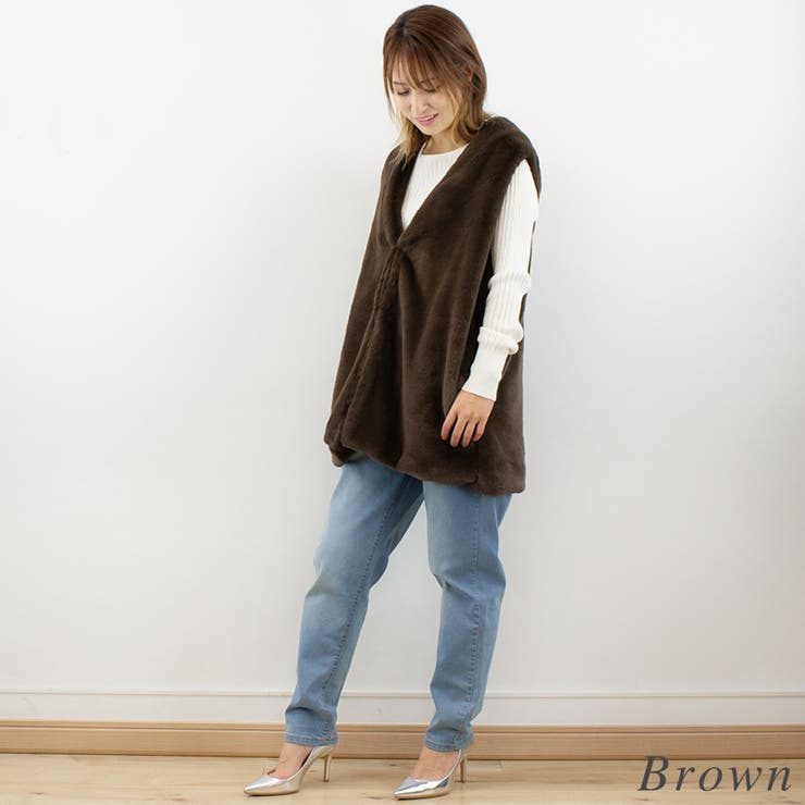 フェイクファーミドル丈ジレ | A.NATALY | 詳細画像6