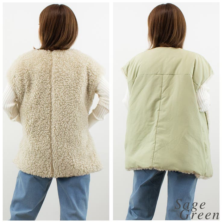 リングファー×オフトンリバーシブルベスト | A.NATALY | 詳細画像13 