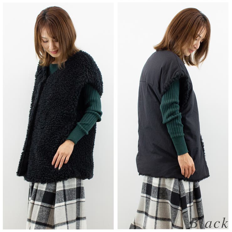 リングファー×オフトンリバーシブルベスト | A.NATALY | 詳細画像17 