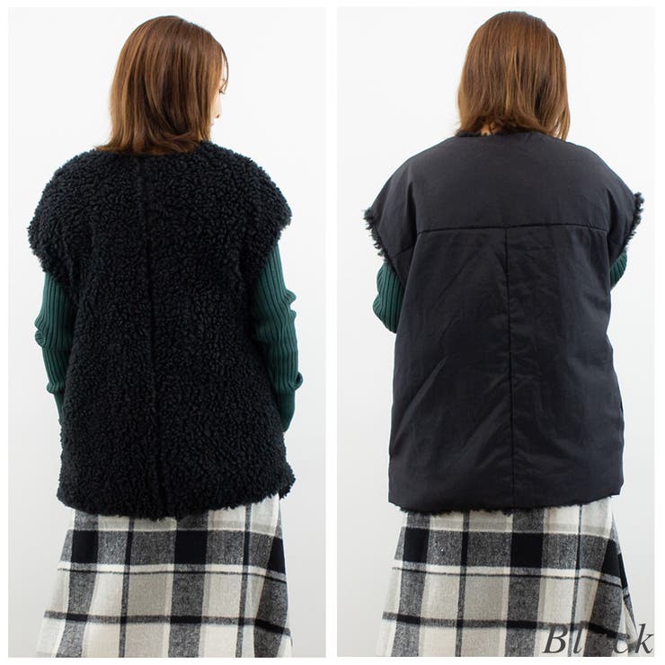 リングファー×オフトンリバーシブルベスト | A.NATALY | 詳細画像18 