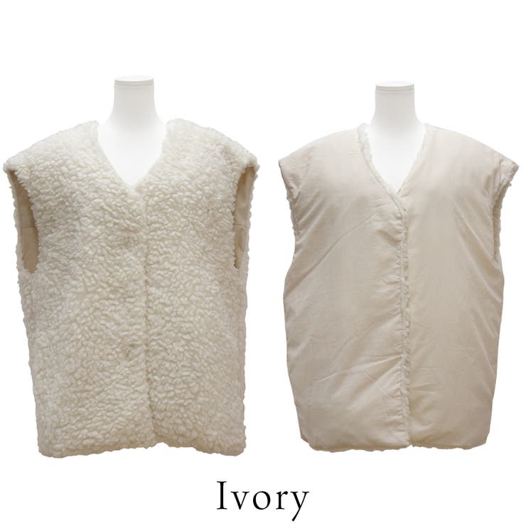 リングファー×オフトンリバーシブルベスト | A.NATALY | 詳細画像21 