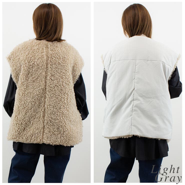 リングファー×オフトンリバーシブルベスト | A.NATALY | 詳細画像8 