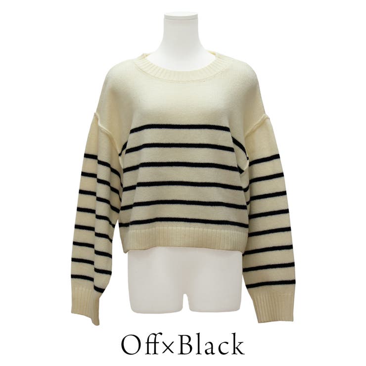 アルパカタッチボーダークロップドニット | A.NATALY | 詳細画像7 