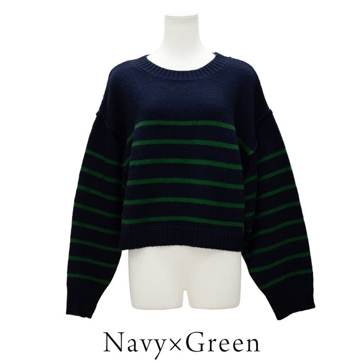 アルパカタッチボーダークロップドニット | A.NATALY | 詳細画像8 