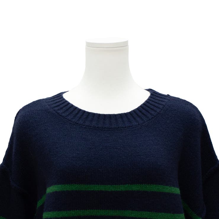 アルパカタッチボーダークロップドニット | A.NATALY | 詳細画像12 