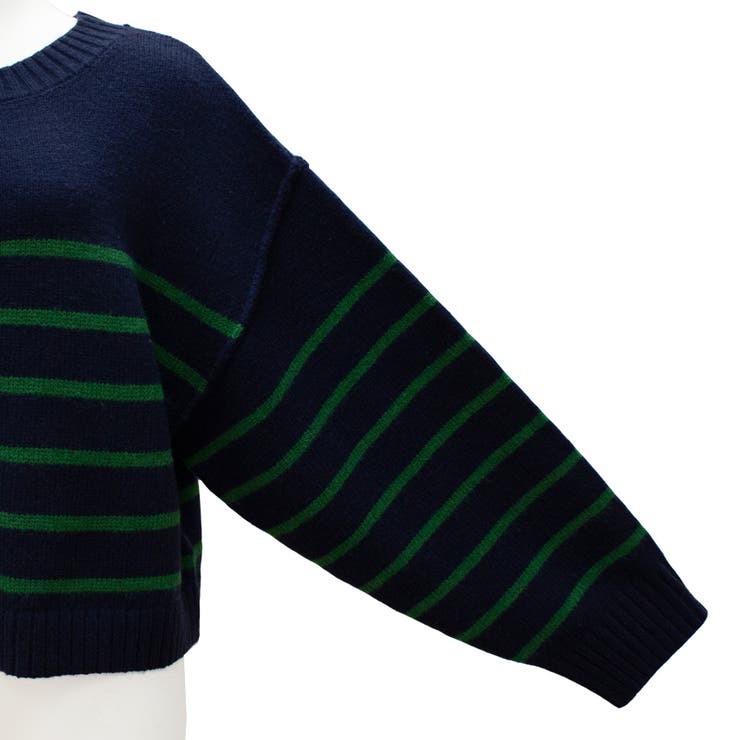 アルパカタッチボーダークロップドニット | A.NATALY | 詳細画像14 