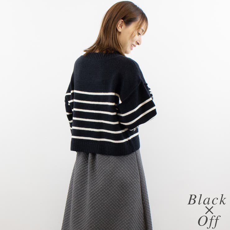 アルパカタッチボーダークロップドニット | A.NATALY | 詳細画像5 