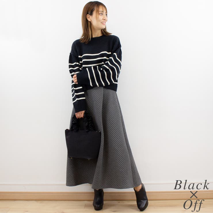 アルパカタッチボーダークロップドニット | A.NATALY | 詳細画像6 