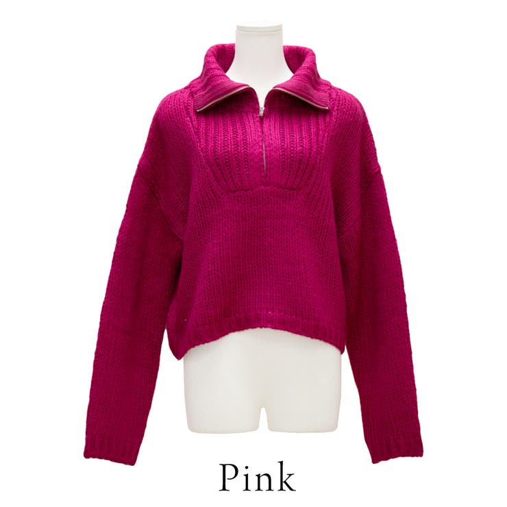 起毛糸ハーフジップニット | A.NATALY | 詳細画像10 