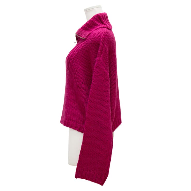 起毛糸ハーフジップニット | A.NATALY | 詳細画像13 