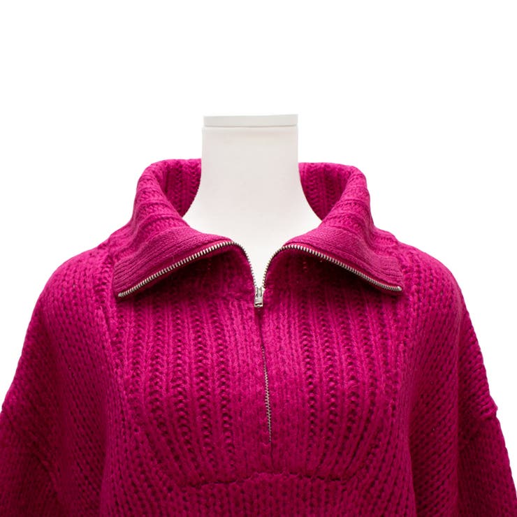 起毛糸ハーフジップニット | A.NATALY | 詳細画像15 