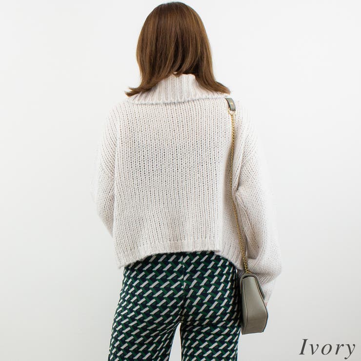 起毛糸ハーフジップニット | A.NATALY | 詳細画像3 